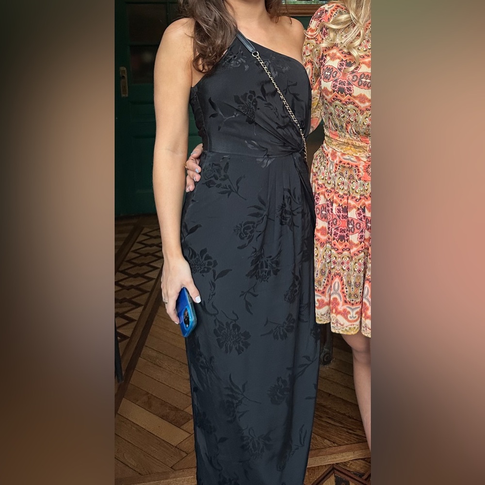 Elegant Black Floral Dress